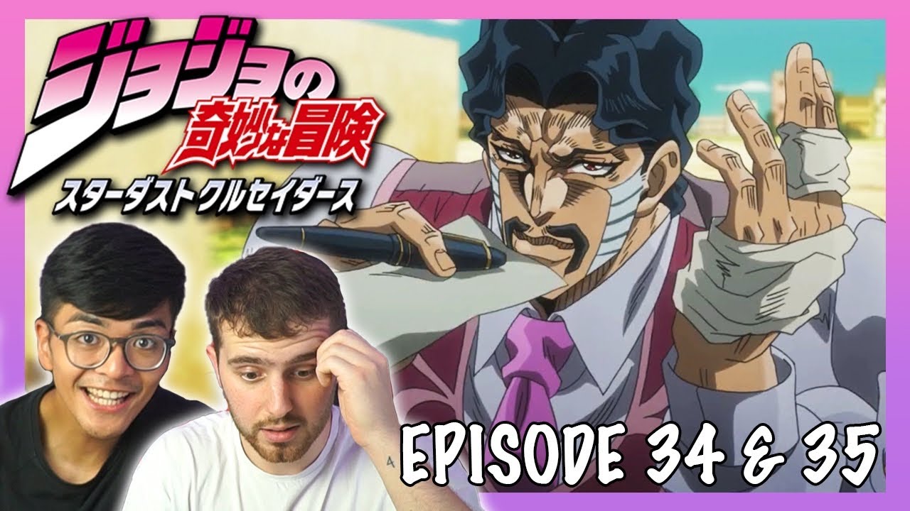 GAMBLING HAS NEVER BEEN THIS INTENSE! || JoJo's Part 3 Stardust Crusaders Episode 34+35 REACTION!