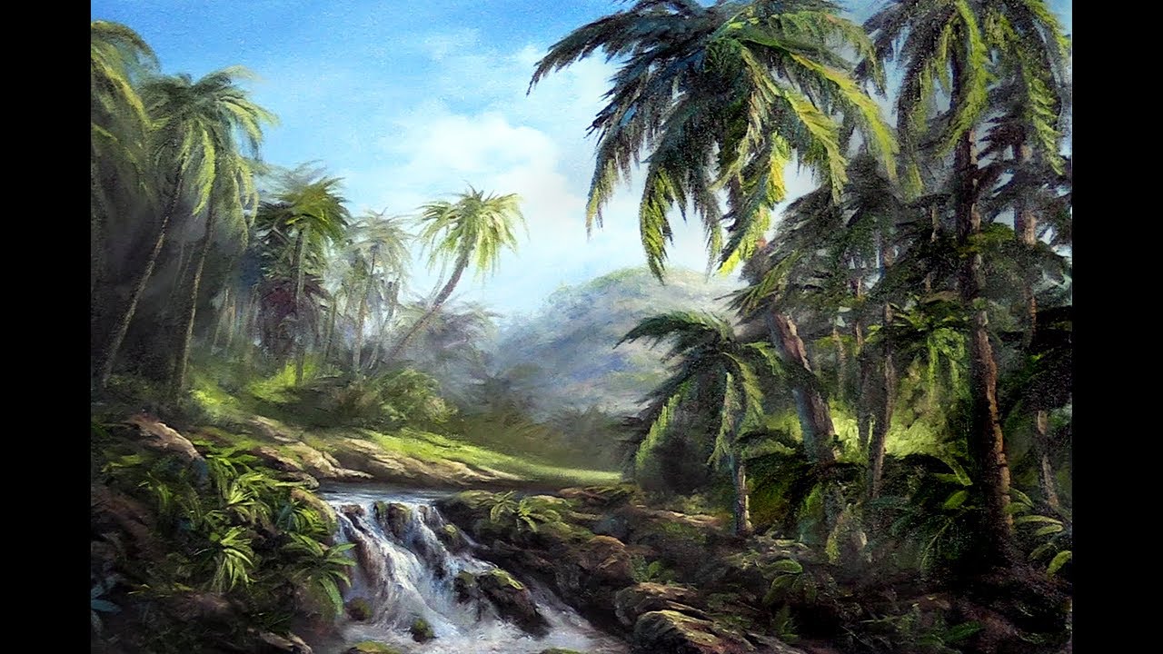 Palm Tree Paradise - Tropical Painting