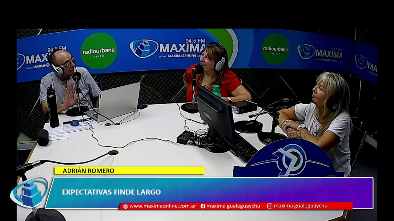 ADRIÁN ROMERO. Expectativas finde largo| Radio Máxima 94.5mhz. Gualeguaychú