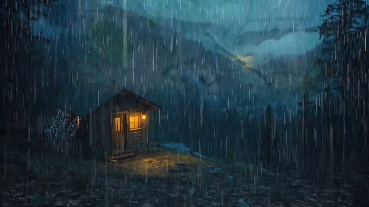 Heavy Rain on Window for Sleeping | Relaxing Rain ASMR Ambience and Thunder Sounds