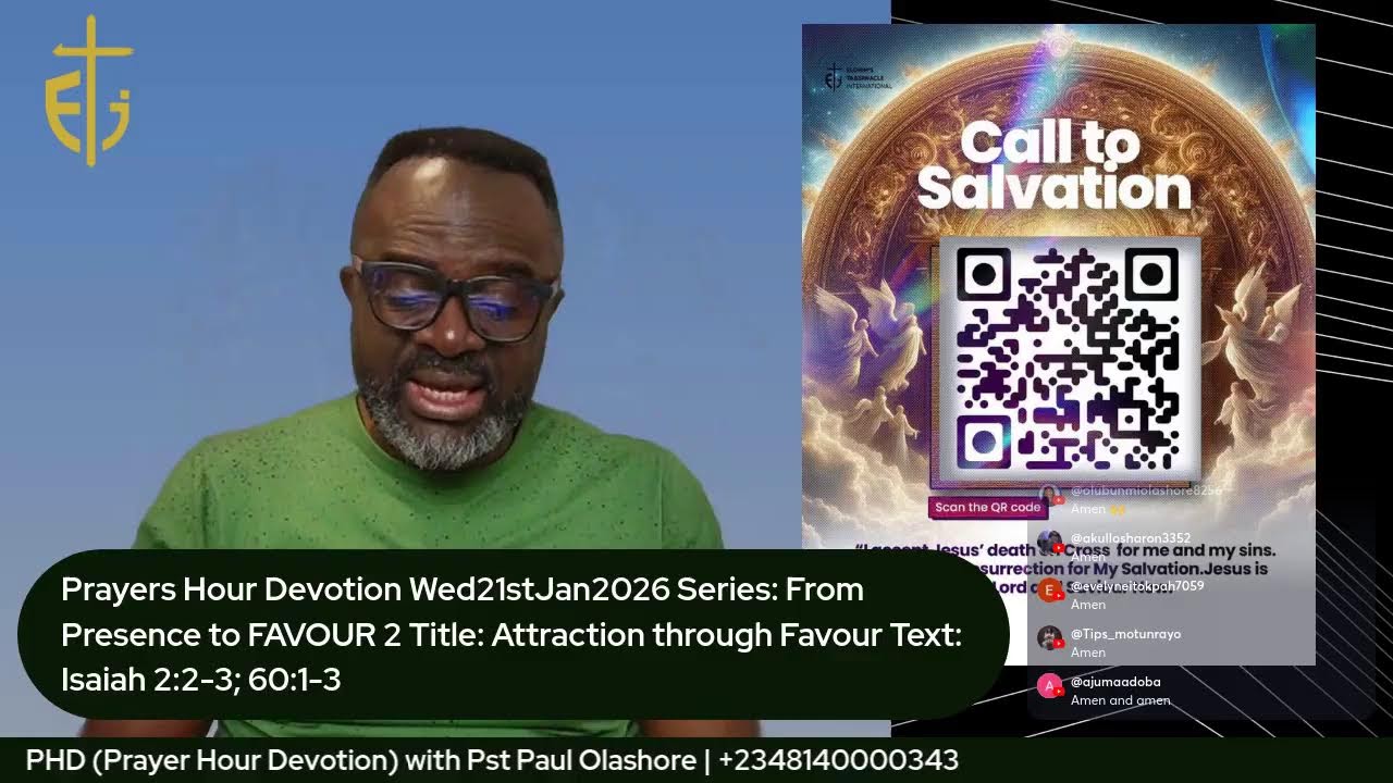 Prayer Hour Devotion Wed21stJan2026 with Paul Olashore