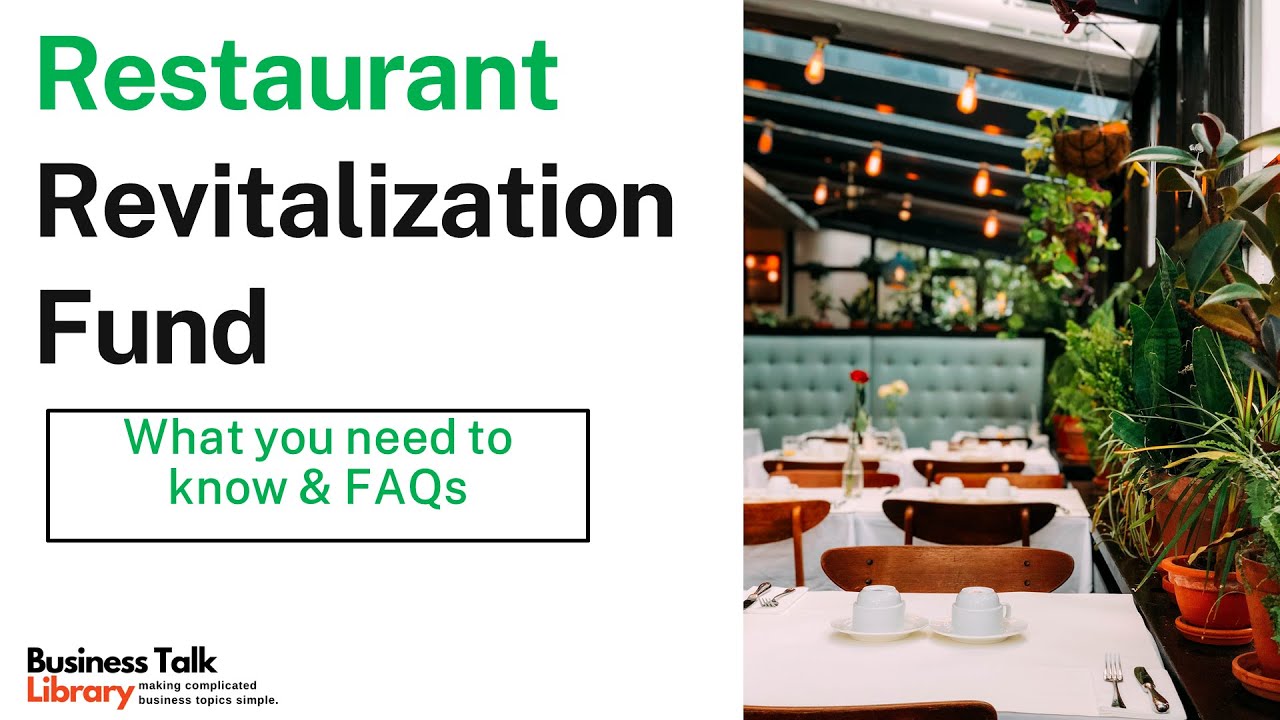Restaurant Revitalization Fund - What You Need To Know + Free Template