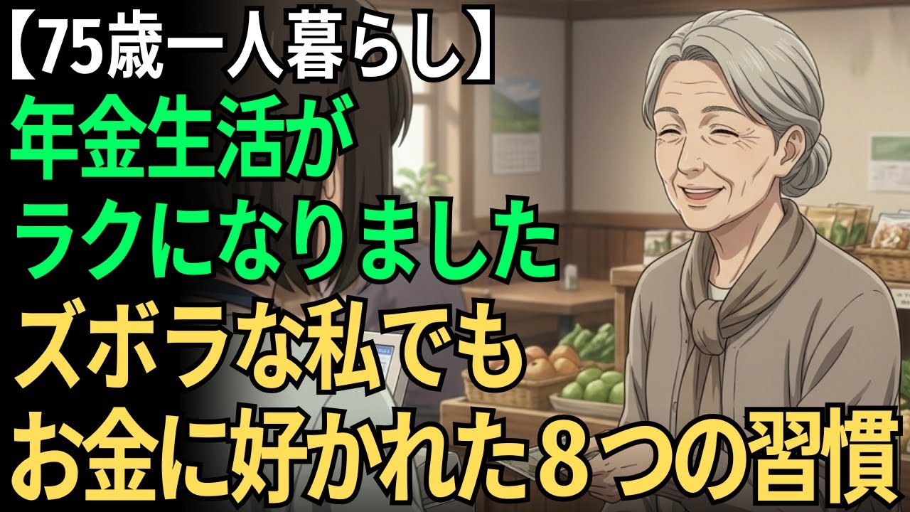 【75歳一人暮らし】年金が入らない月も気持ちがラクになりました｜ズボラな私でもお金に好かれた８つの習慣