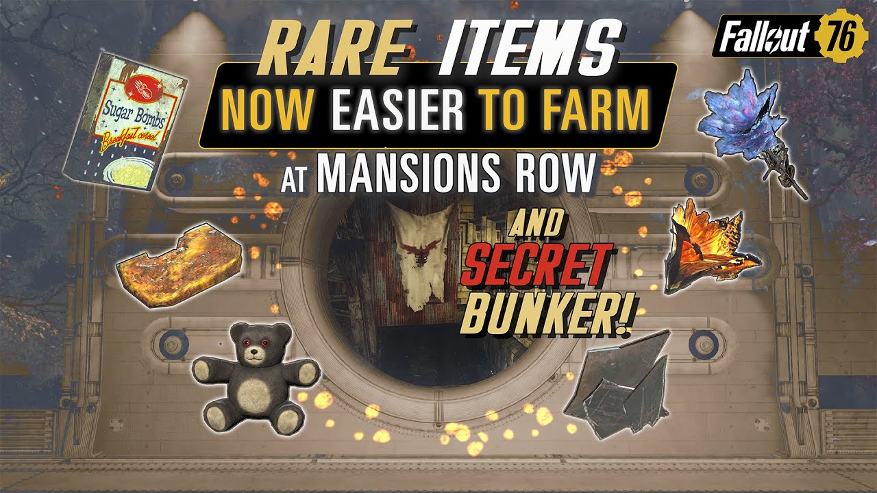 Rare Items, Ingredients and Junk Now Easier To Farm: Mansions Row - Fallout 76