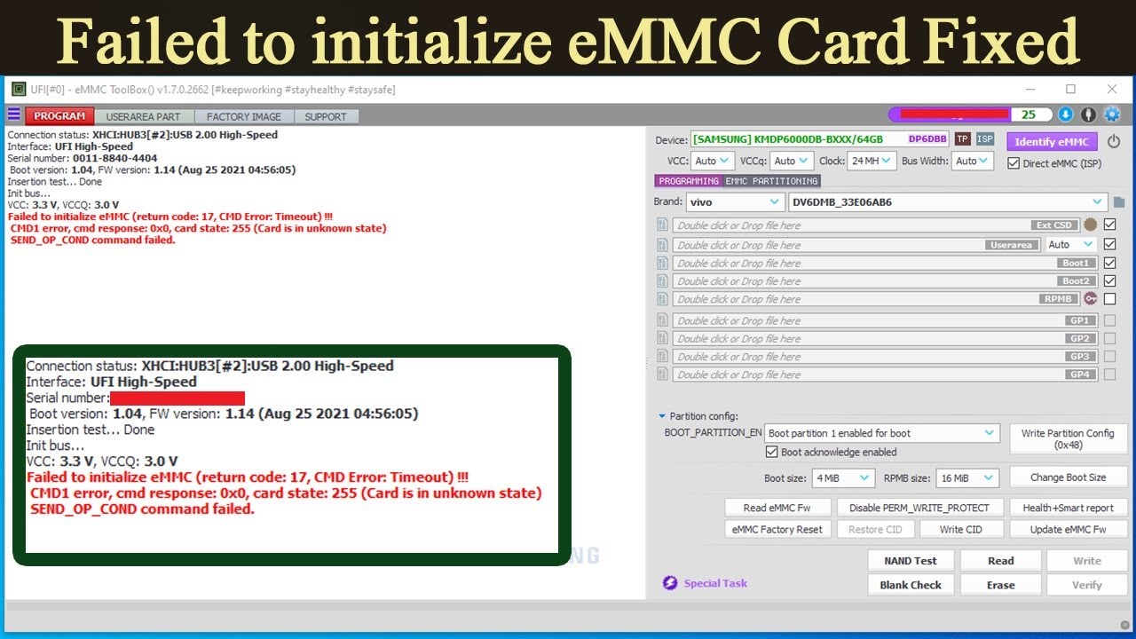 How To Fix Failed To Initialize eMMC Card Is Unknown State