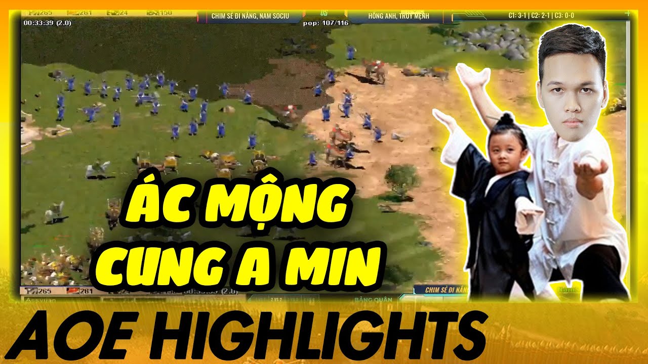 Minoan 3 KÍCH CUNG A ĐẨY, Chim Sẻ đỡ nhà siêu dẻo khi cầm Assy | AoE Highlights