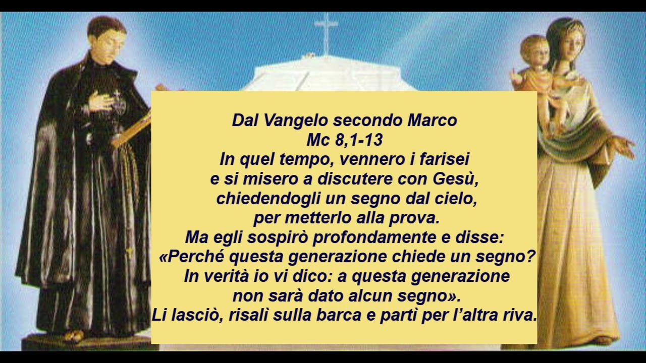 16/02/2026 IL COMMENTO AL VANGELO DI OGGI