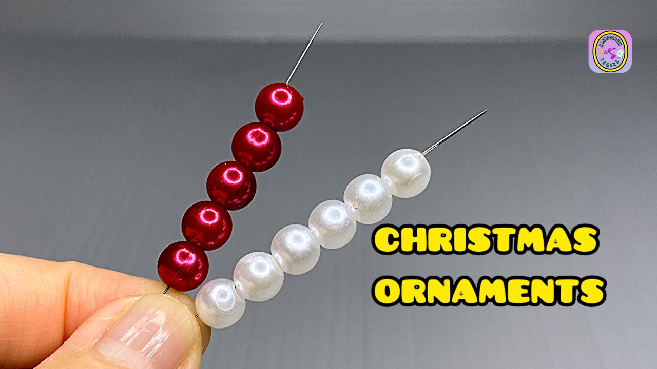 How to make Christmas stick decorations || DIY Christmas decorations from beads