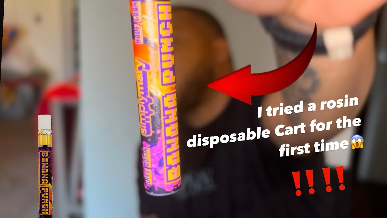 First Time Trying Rosin! Simply Mary&rsquo;s Banana Punch rosin Cart Review 🍌🔥