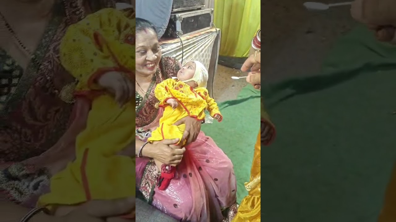   cute baby🥰 kridha Annprashan function #enjoy #kheer#like#subscribe #follow #youtubevedio
