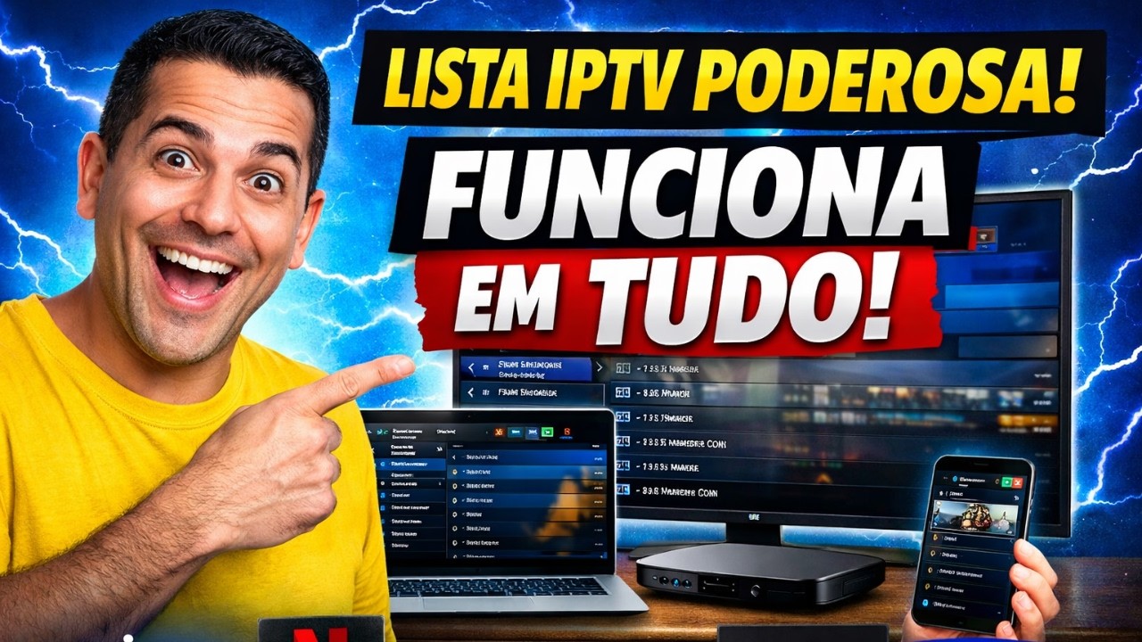 🚨 MELHOR LISTA IPTV 2026 - IPTV SEM TRAVAMENTO E SEM MENSALIDADE