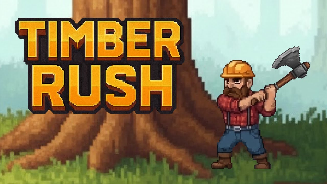 IDLE. КАЧАЕМ ДРОВОСЕКА И ЕГО ДРОНОВ - Timber Rush Demo