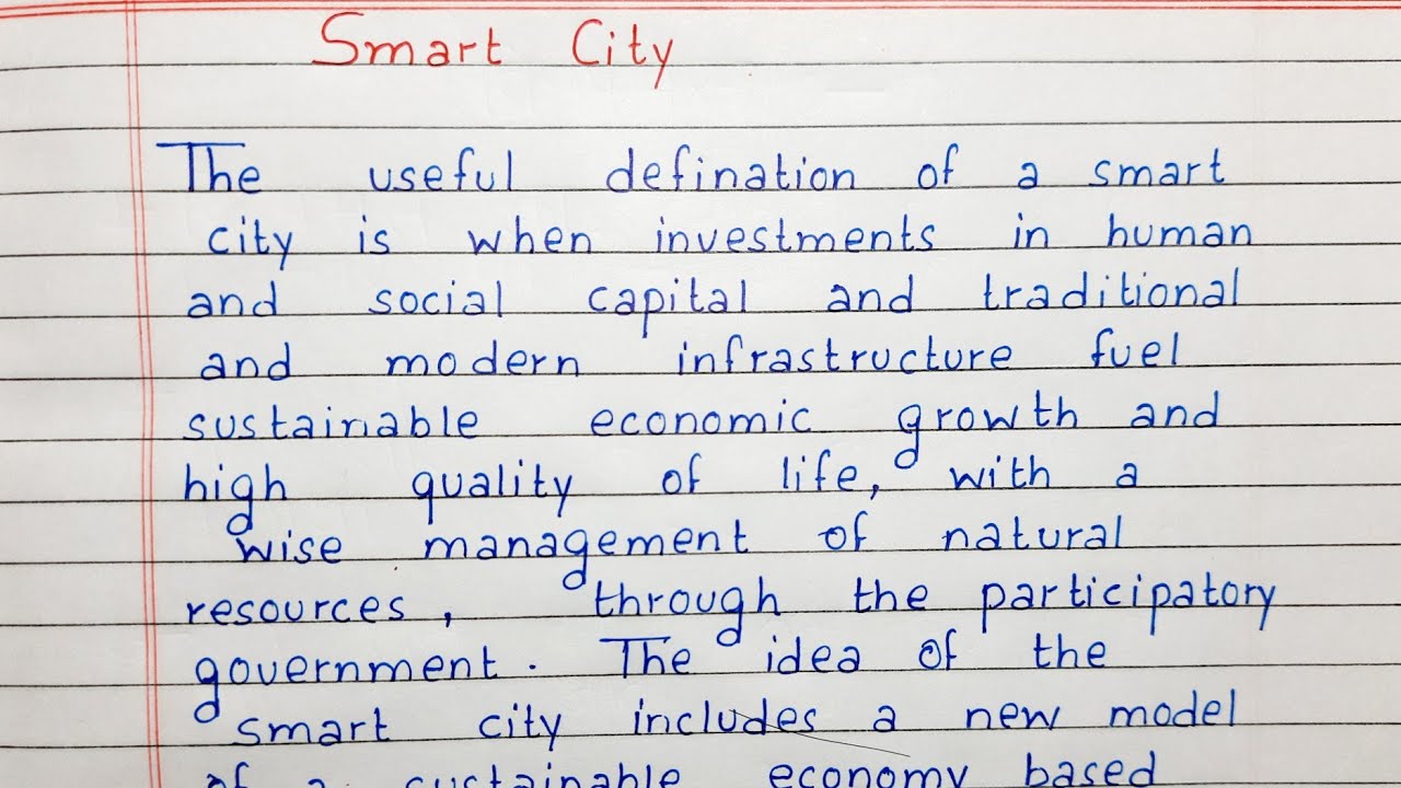 Write a short essay on Smart City | Essay Writing | English