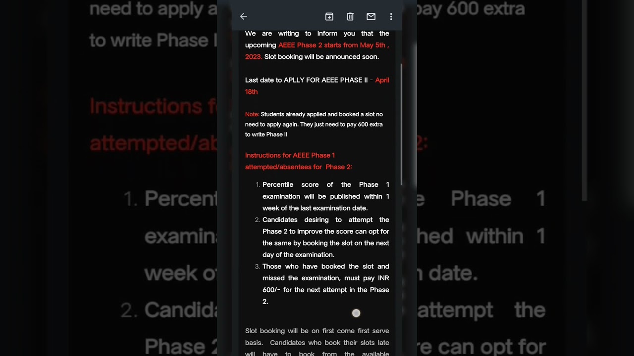 AEEE 2023 PHASE 2 NEW UPDATE