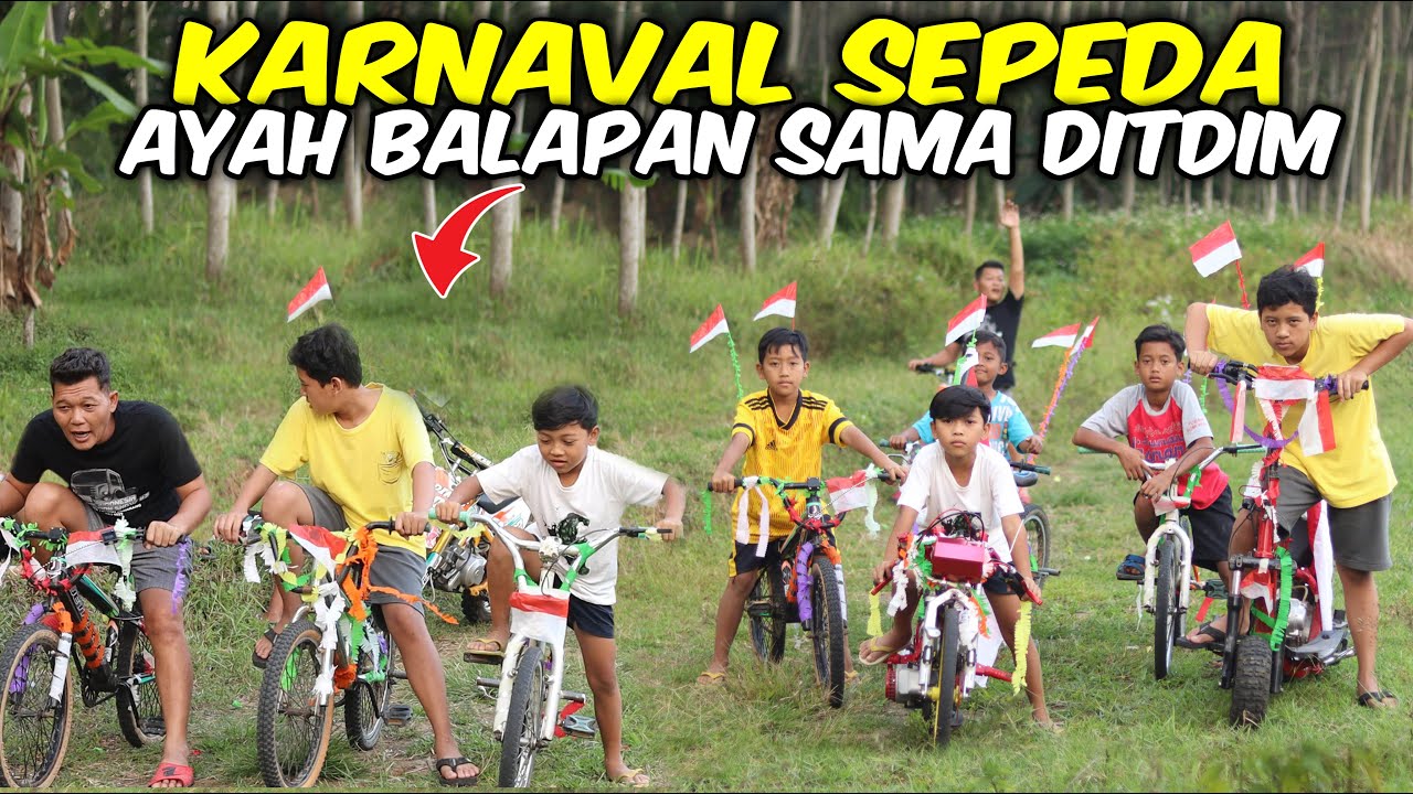 MENGHIAS SEPEDA DRAG DIMAS DAN KARNAVAL BARENG TEMEN2, AYAH DAN DITDIM BALAPAN SEPEDA