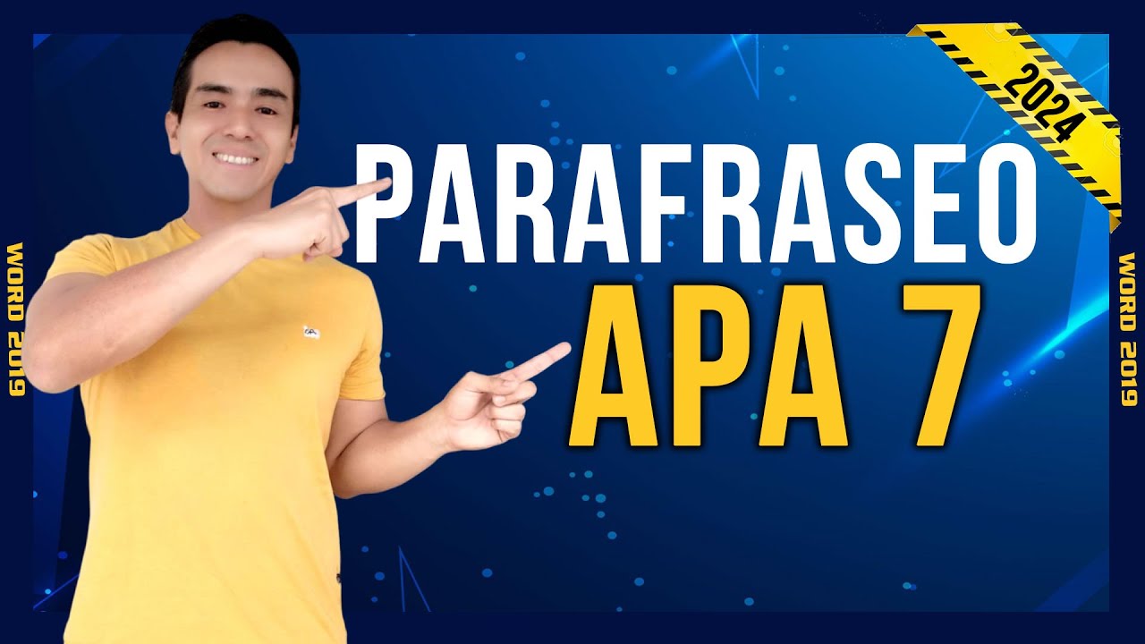 Como parafrasear una cita en Word Normas APA 7 2024 ✍️ La forma más rápida de hacer un parafraseo ⚡