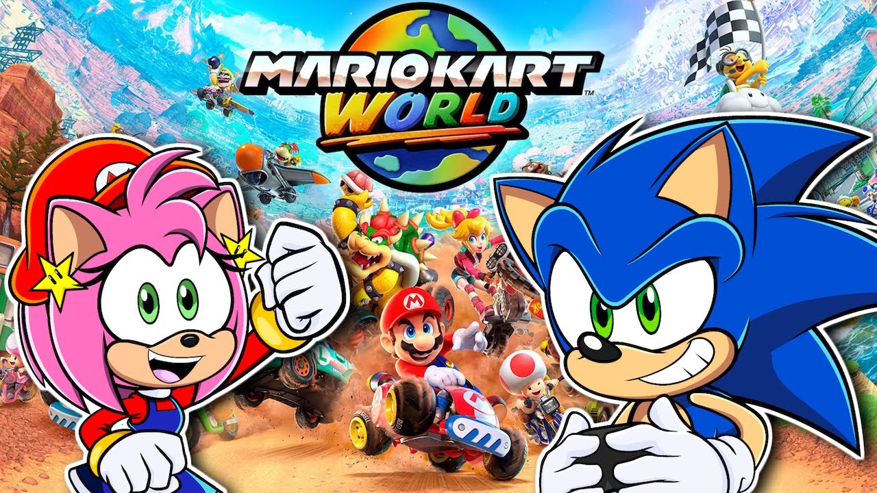 Sonic & Amy Play Mario Kart World!!