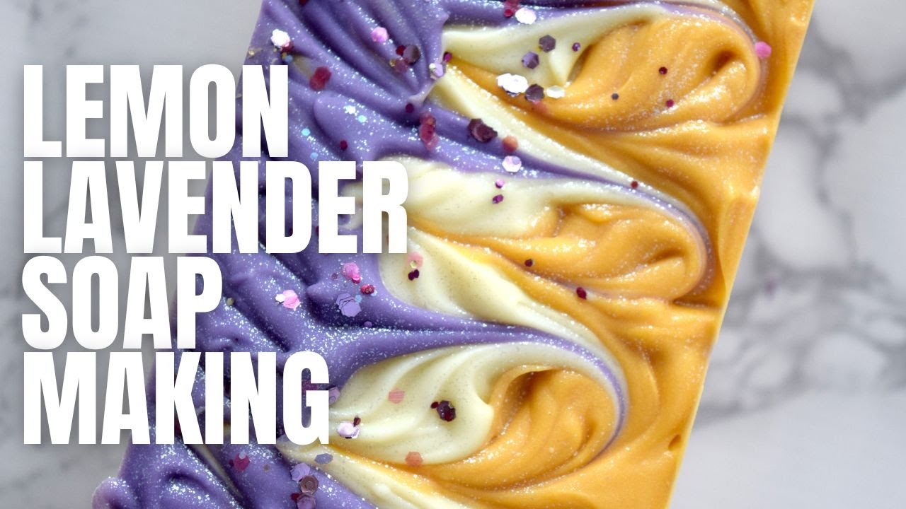 Soap Making with Lemon Lavender using a Hanger Swirl Tool