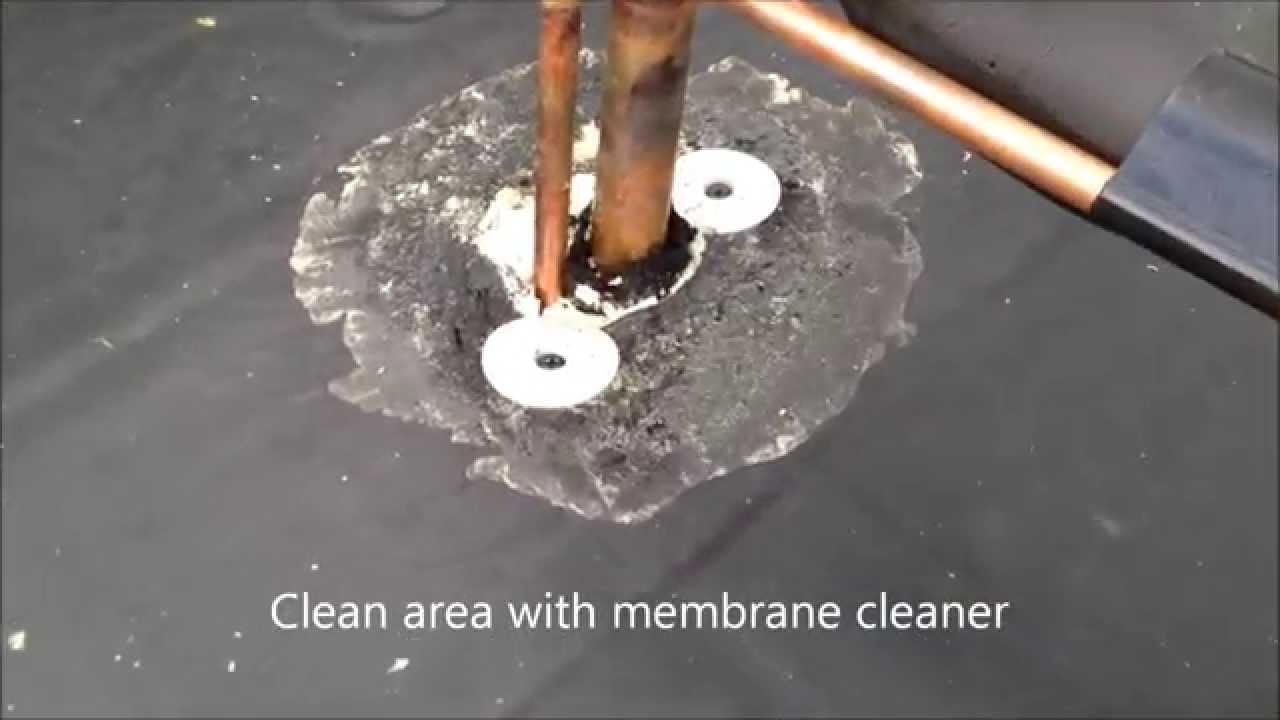 How to install Pourable Sealer Pitch Pocket on EPDM roof