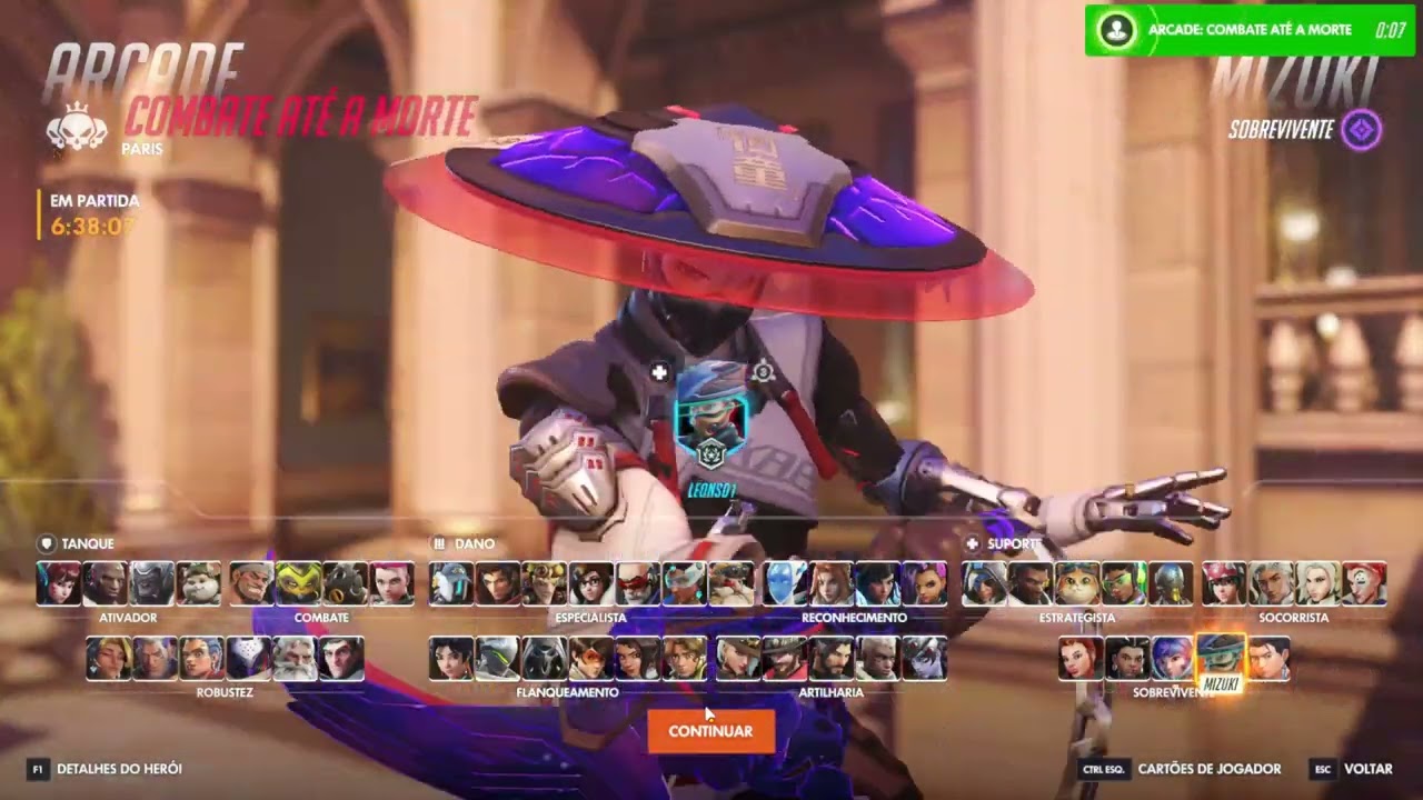 gameplay de OW, jogando e testando personagens suportes