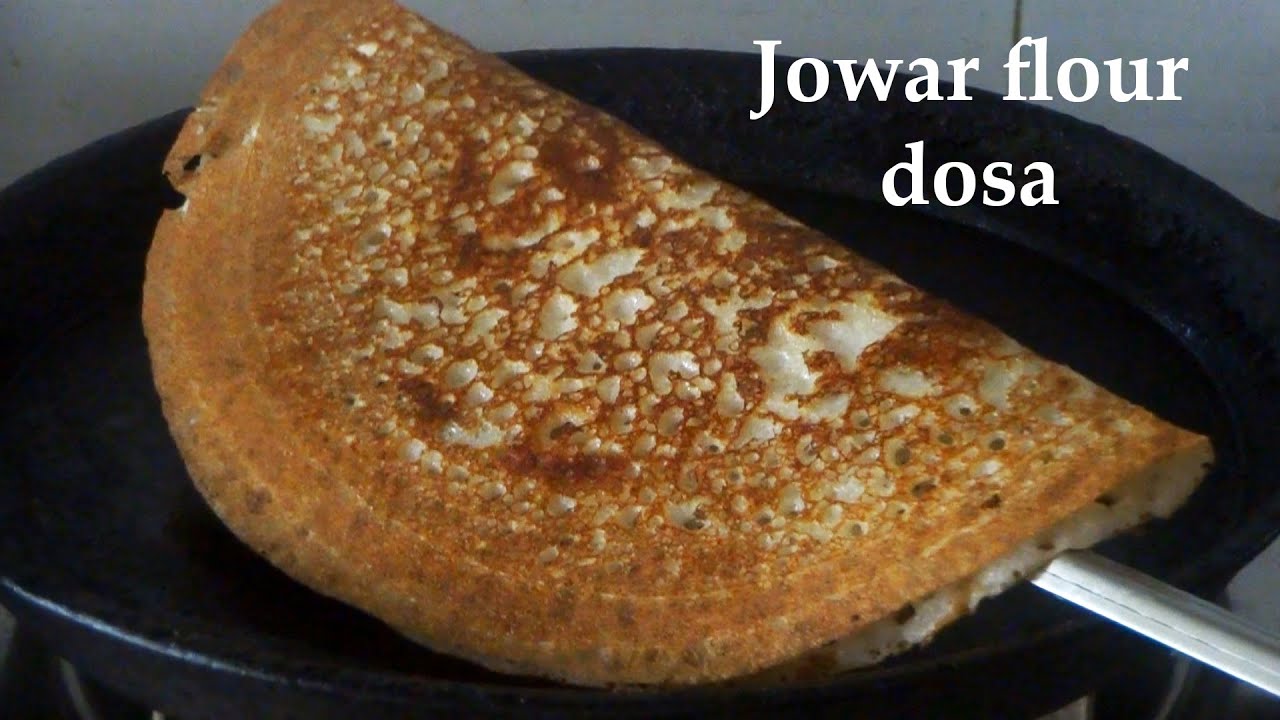 (ಜೋಳದ ಹಿಟ್ಟಿನ ಉದ್ದಿನ ದೋಸೆ) Jolada hittina dose recipe Kannada | Jowar flour urad dal dosa