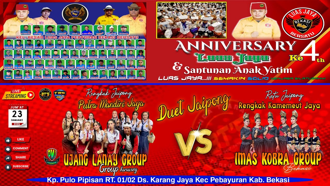 LIVE DUET JAIPONGAN IMAS KOBRA DAN UJANG LANAY ANNIVERSARY KE 4 THN