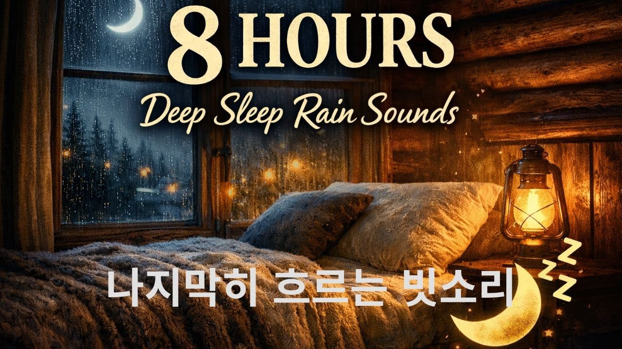 Cozy Night Rain Sounds for Deep Sleep | 8 Hours
