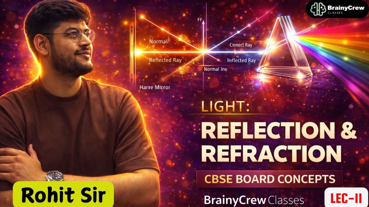 Lec-11 | Class-X |Light: Reflection and Refraction| Rohit Sir | BrainyCrew Classes