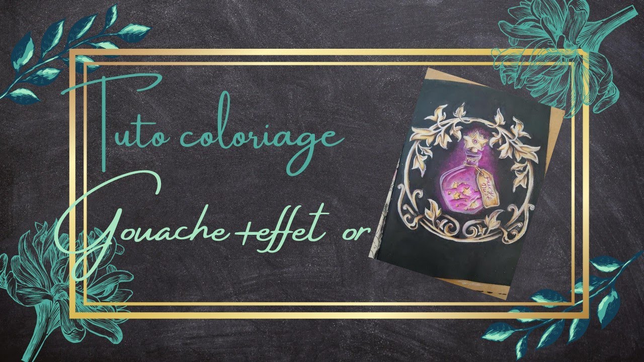 Comment je colorie sur la gouache + tuto effet or avec les Castle arts