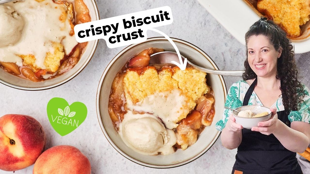 This Vegan Peach Cobbler Is My Favorite Easy Summer Dessert