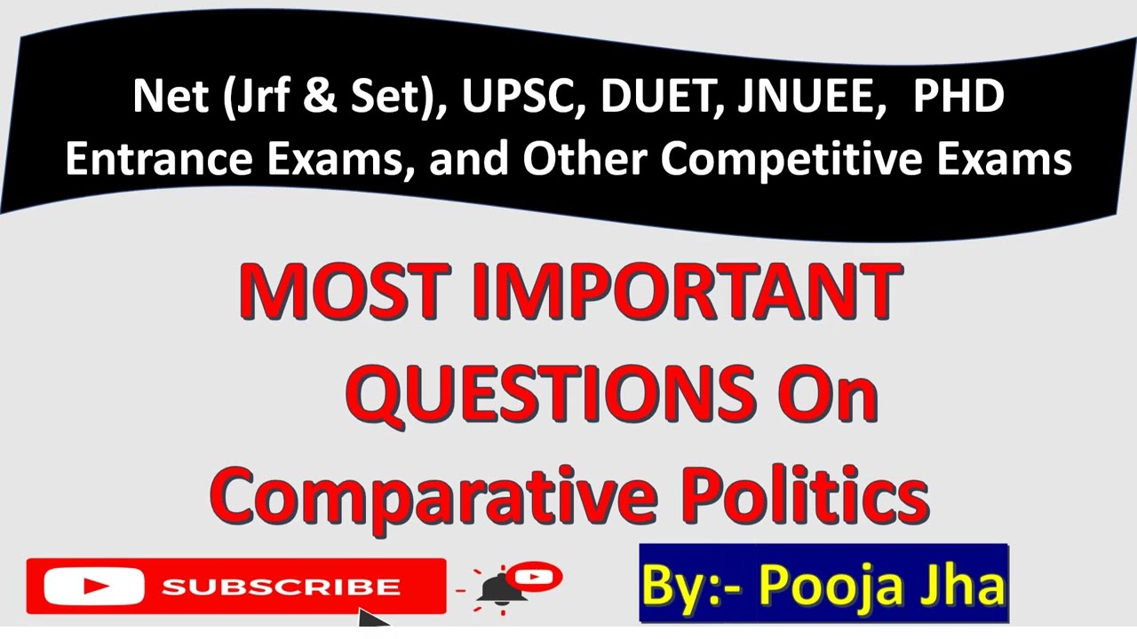 QUIZ FOR FINAL AND COMPLETE REVISION OF COMPERATIVE POLITICS/ 50 + MCQs WITH ALL IMPORTANT FACTS