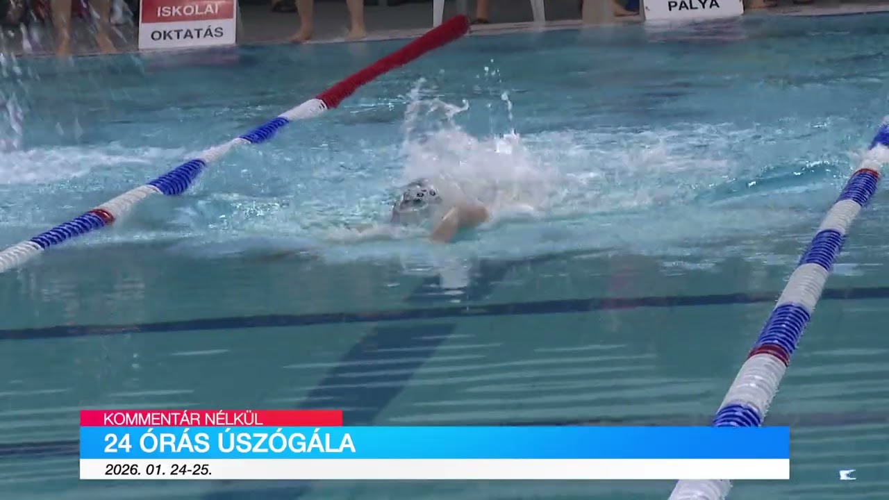 24 órás úszógála - Kommentár nélkül 2026-01-24-2026-01-25