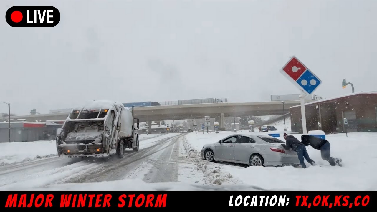 MAJOR WINTER STORM STRIKES KANSAS — LIVE STORM CHASER