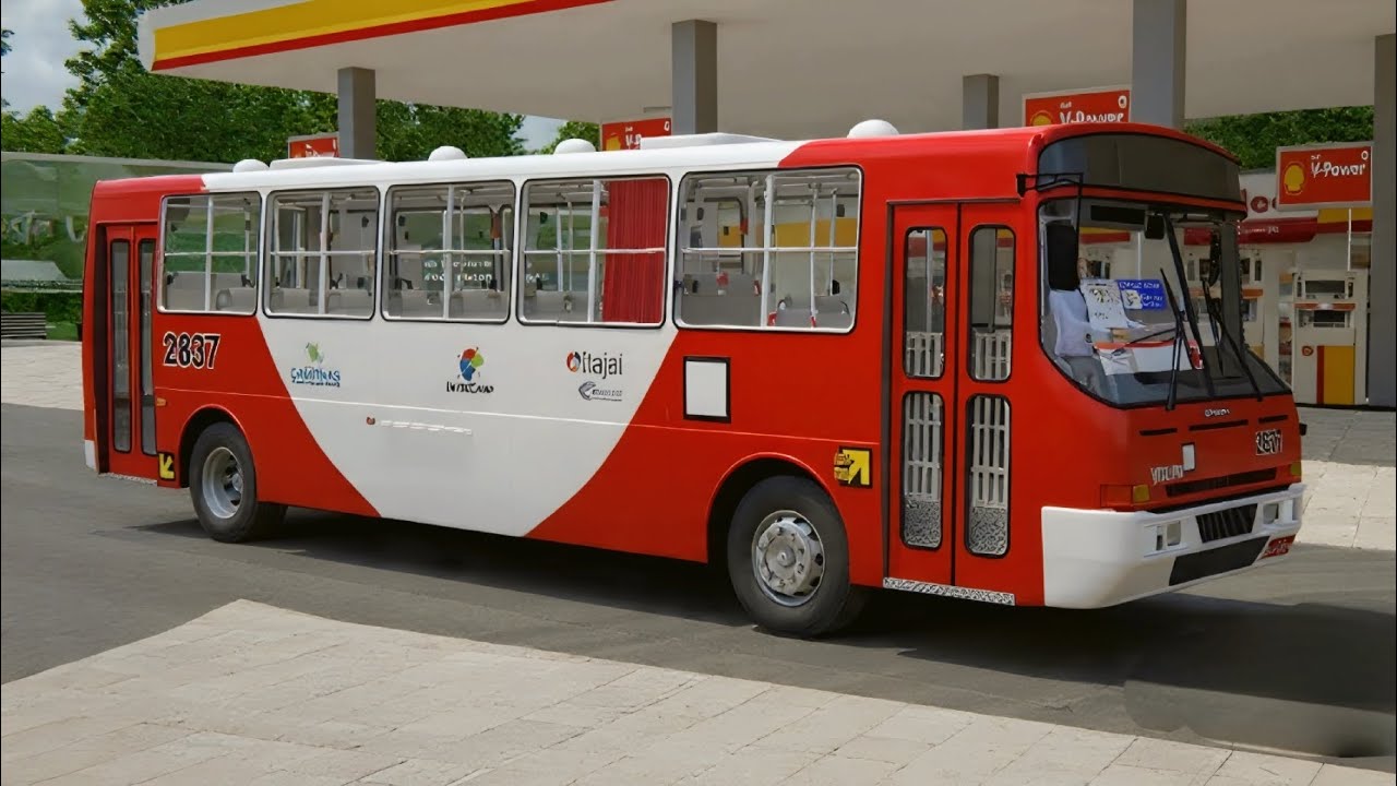 Skin Itajaí Coletivos Campinas - Ciferal GLS Volvo B58E - Traseira curta 