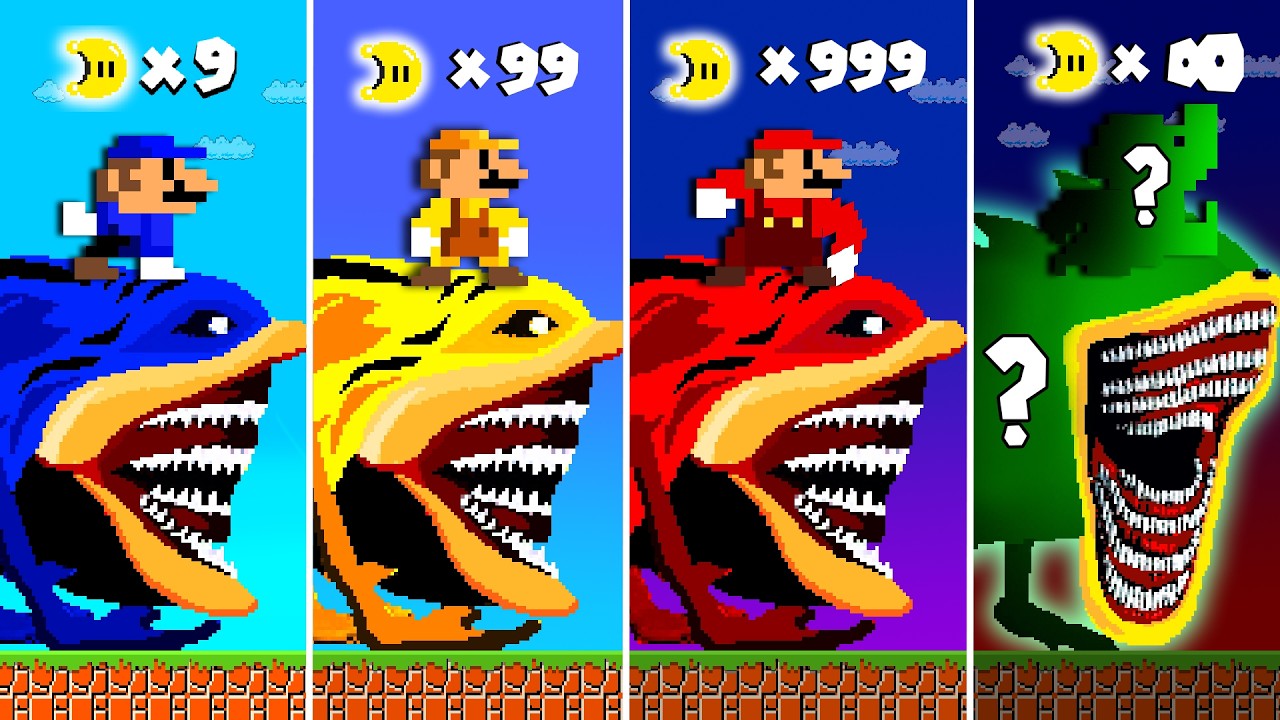 Super Mario Bros, But Every Moon = Sonic Transformation (New Version)