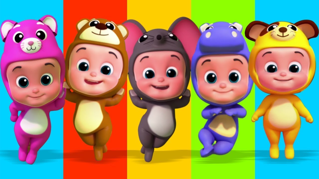 cinco pequenos beb&ecirc;s | m&uacute;sica para beb&ecirc;s | rimas em portugu&ecirc;s | m&uacute;sicas educativas | 5 Little Babies