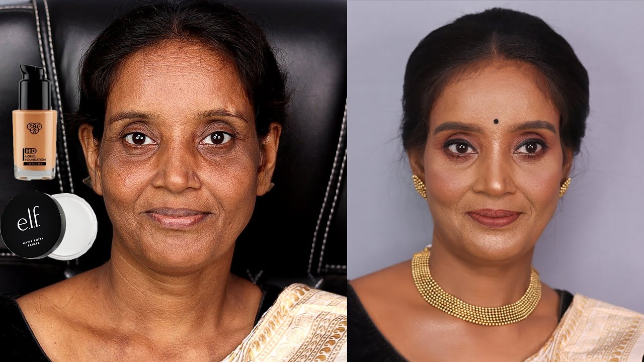 Makeup On Mature Skin/Pigmentation Skin Makeup/ Aged Skin Makeup /Step by Step Party Makeup