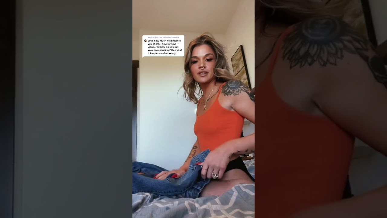 Pretty paraplegic girl  dressing
