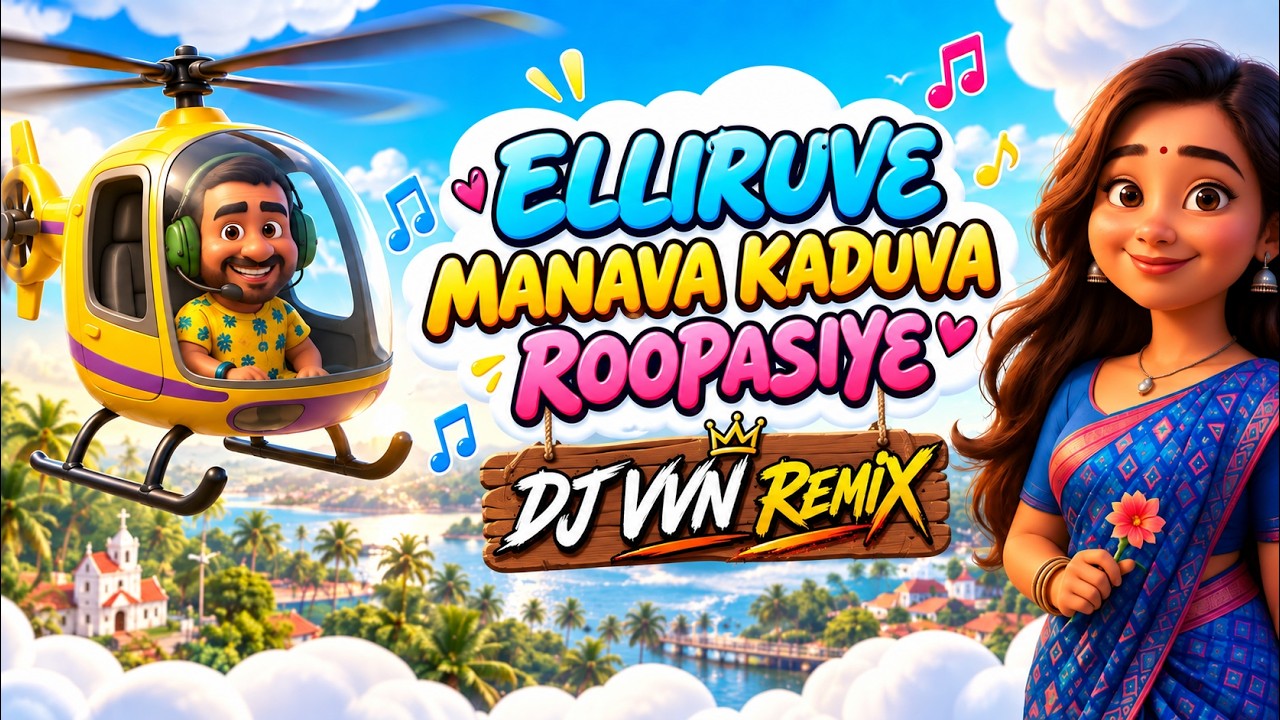 ELLIRUVE MANAVA KADUVA ROOPASIYE – DJ VVN REMIX | ANIMATED VIDEO | #kannadaremix #OldKannadaSongs