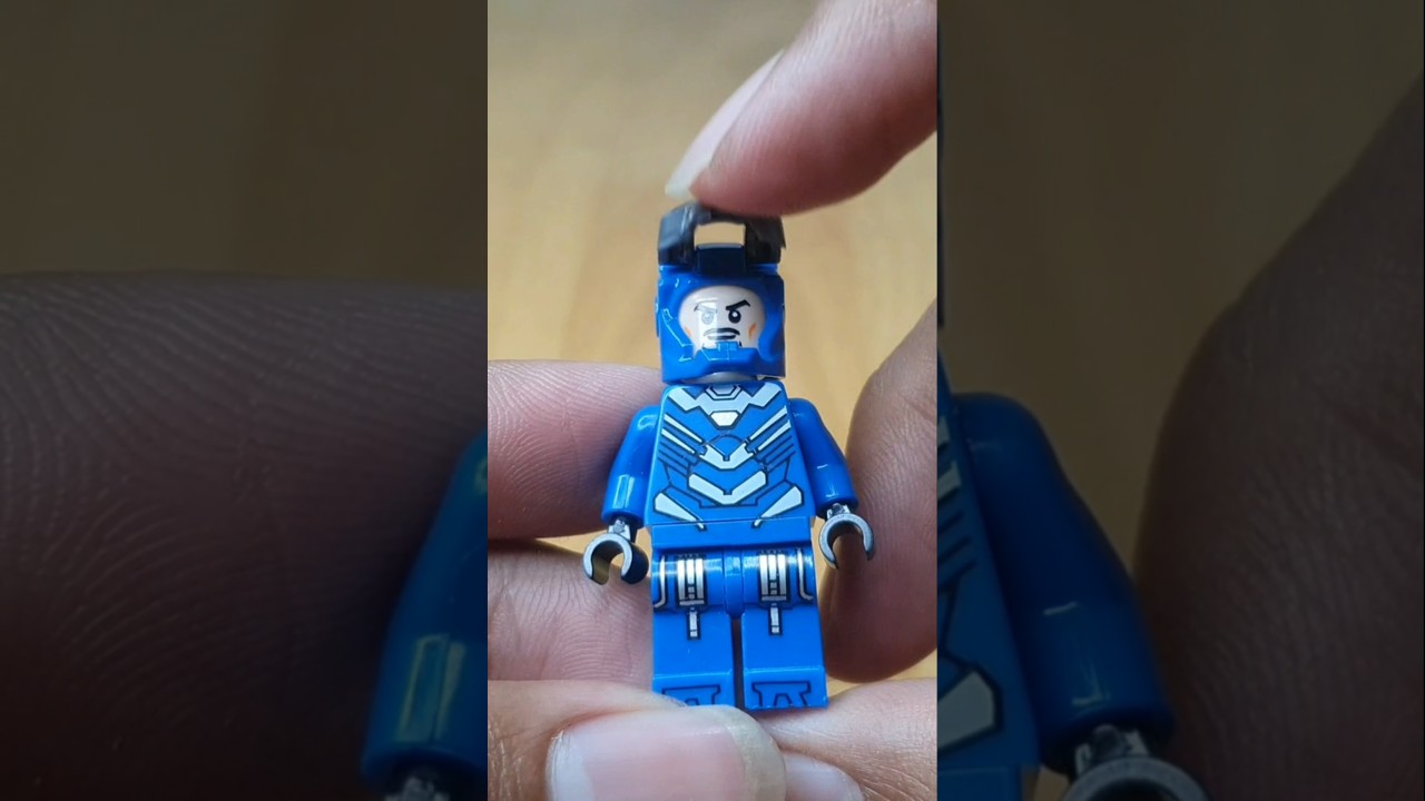 Unboxing the rare Blue Iron Man LEGO Minifigure#shorts #lego #minifigure