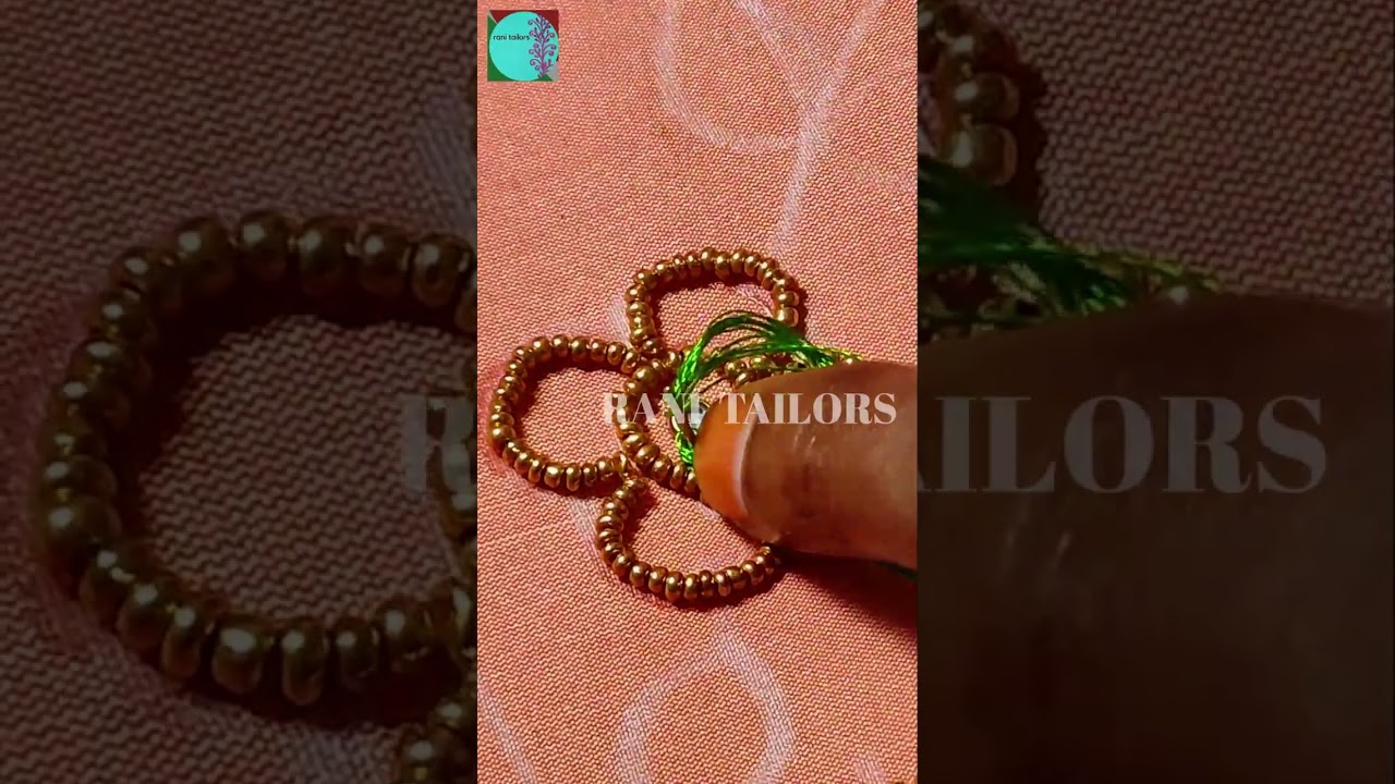 😍😍😍beautiful bead work using normal needle same like aari