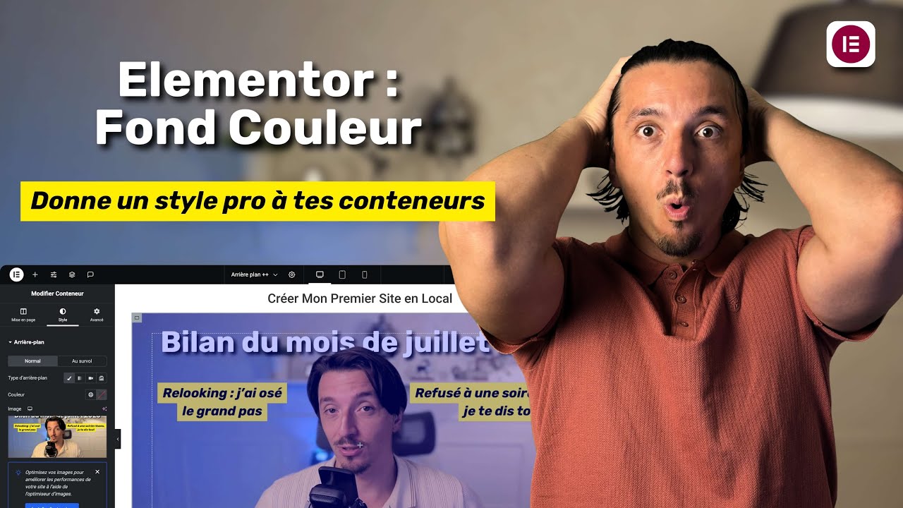 Ajouter un fond de couleur / dégradé sur une image ou vidéo d’arrière-plan (background) Elementor