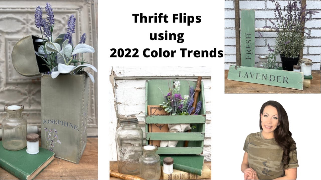 Thrift Flips for Profit | 2022 Pantone Color Trends | 2022 DIY Home Decor | French Country Flips