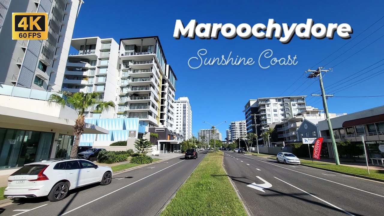 Maroochydore, Sunshine Coast, Australia | City & Suburban Driving Tour - ASMR 4K 60fps