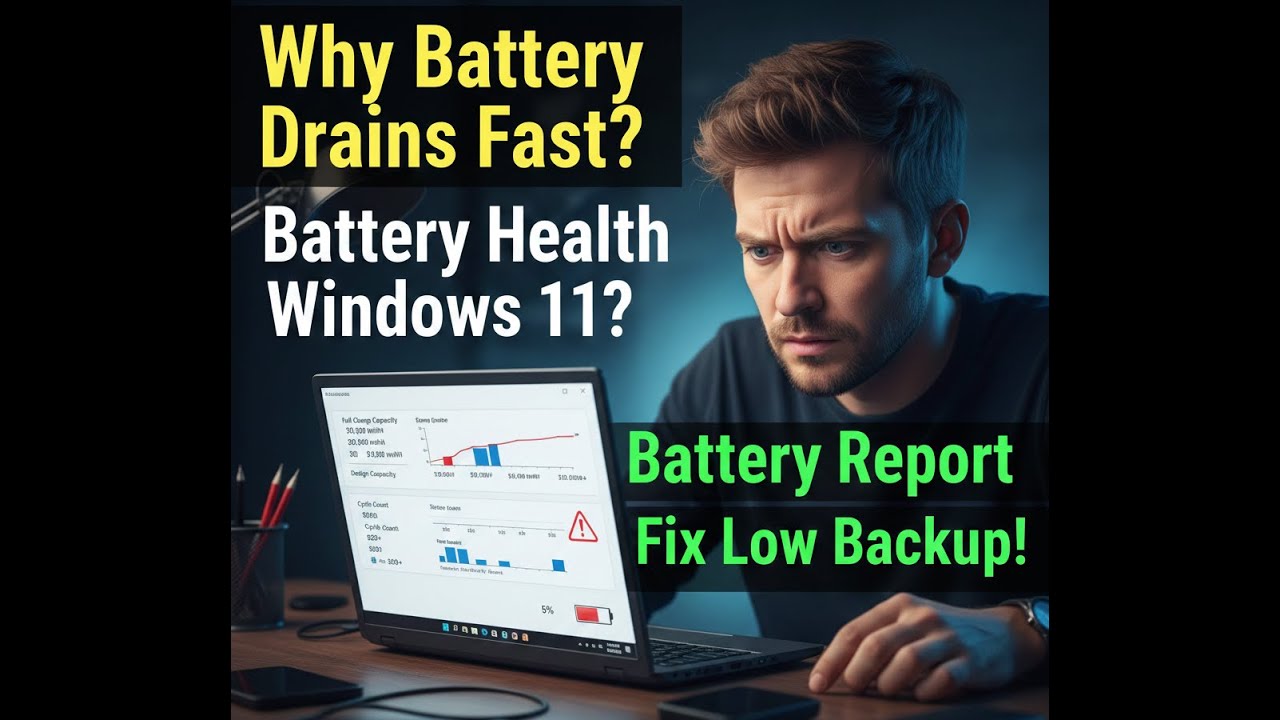 Check Battery Health in Windows 11 | Battery Report & Best Settings for Long Backup | Hindi Urdu