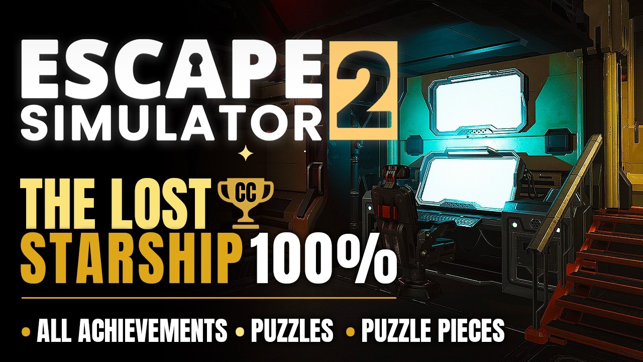 Escape Simulator 2 &mdash; Lost Starship 100% Walkthrough | All Puzzles & Puzzle Pieces (No Commentary)