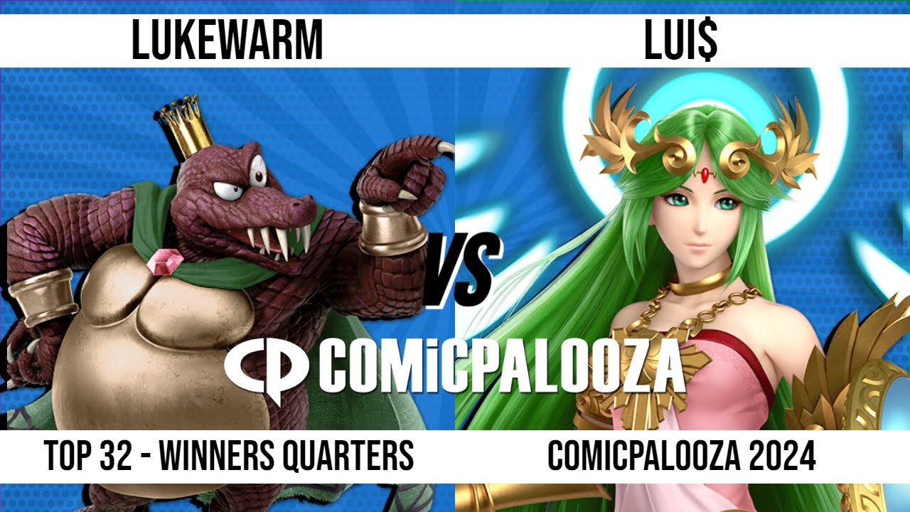 Comicpalooza 2024 - Top 32 WQF - Lukewarm (King K. Rool) VS Lui$ (Palutena) - Smash Ultimate SSBU