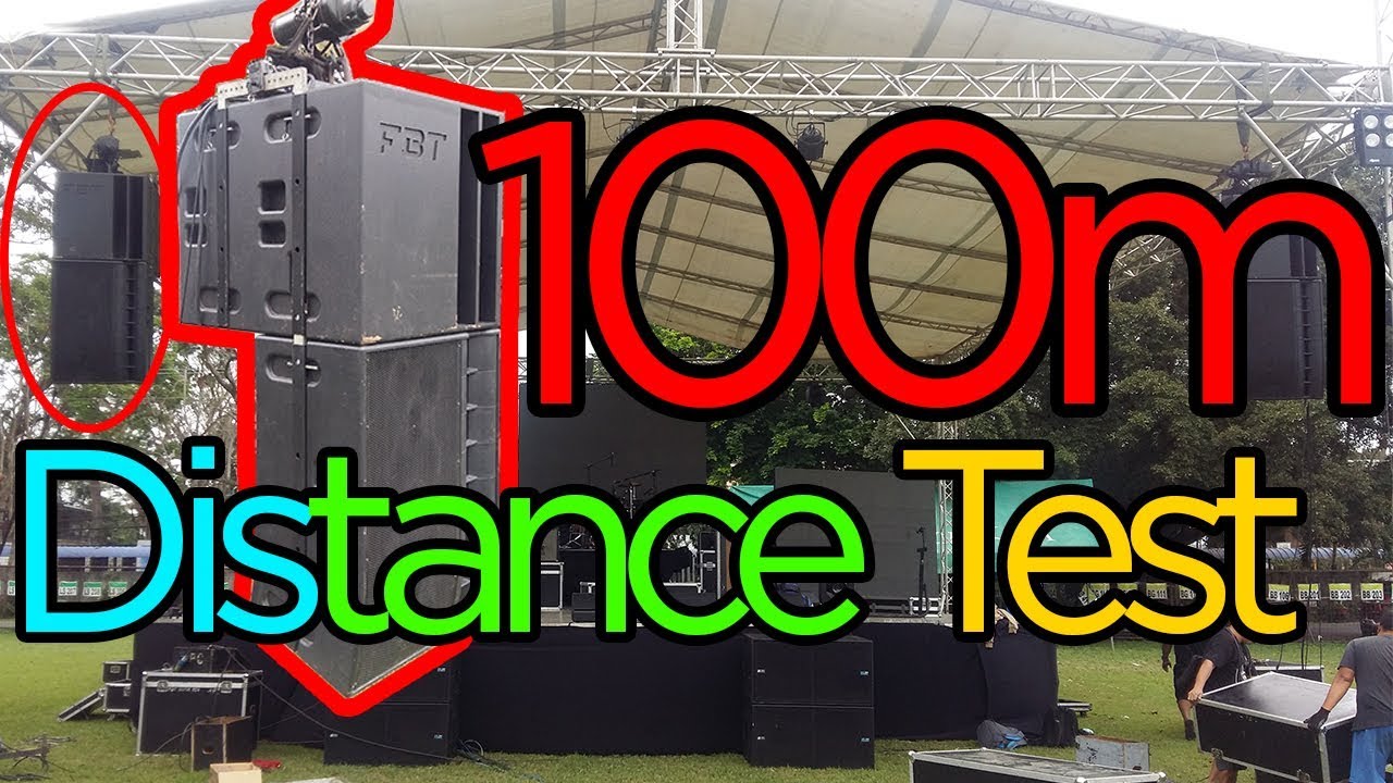 LONG THROW FBT Modus Line Array Distance Test