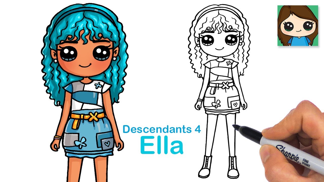 How to Draw Ella | Descendants 4 | The Rise of Red