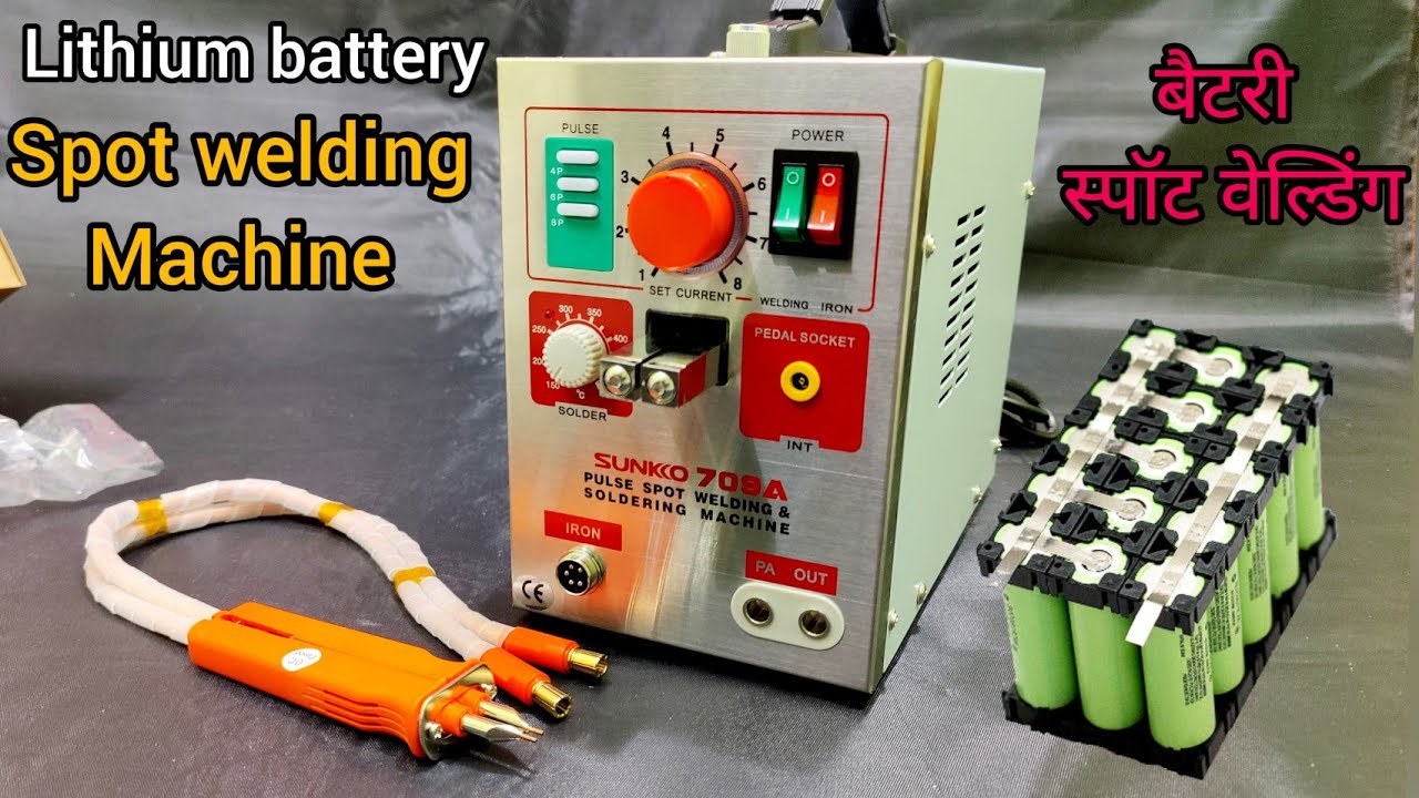 Spot welding machine for making lithium battery packs | Sunko 709A spot welding